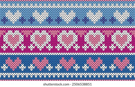 Winter Holiday Seamless Knitted Pattern. 
