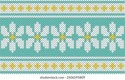 Winter Holiday Seamless Knitted Pattern. 