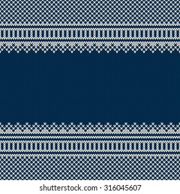 Winter Holiday Seamless Knitted Pattern