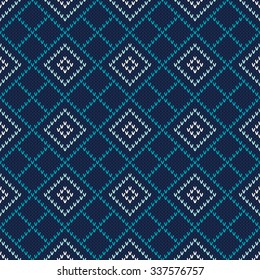 Winter Holiday Seamless Knitted Pattern