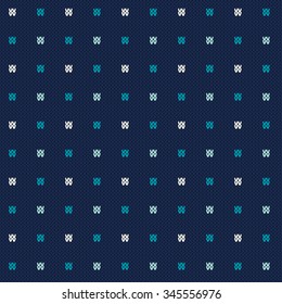 Winter Holiday Seamless Knitted Pattern. Abstract Sweater Design