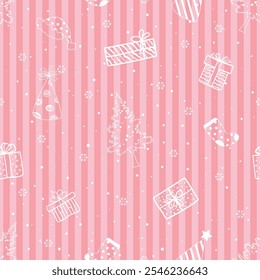 Winter holiday seamless pattern for Christmas or New Year decorative,celebrate party,fashion,fabric,textile,wrapping paper and all print,vector illustration