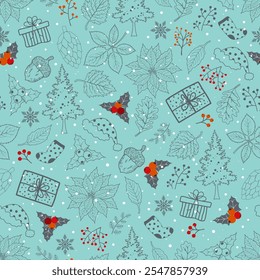 Winter holiday seamless pattern for decorative,celebrate party,fashion,fabric,textile,wrapping paper and all print,vector illustration