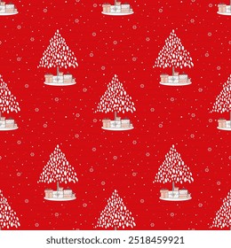 Winter holiday seamless pattern,celebrate theme for decorative,fabric,textile,wrapping paper and all print,vector illustration