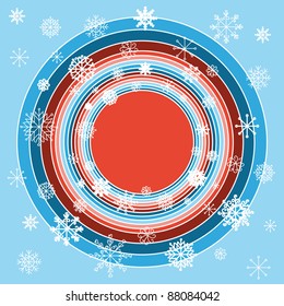 winter holiday snow target card