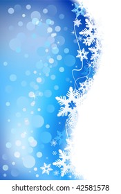 A winter holiday snowflake background.