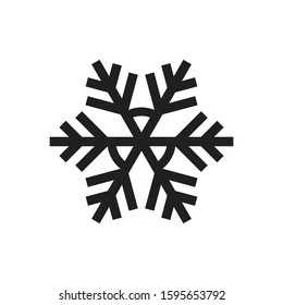 Winter Holiday Snowflake Icon vector Design, Black Color Snowflake Vector with White Background.