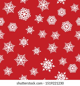 Winter Holiday Snowflakes Seamless Pattern