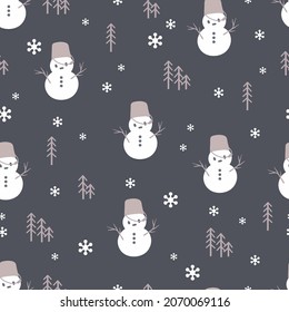Vacaciones de invierno y el Vector de nieve El patrón gráfico sin foco se puede usar para el diseño de fondo y de ropa