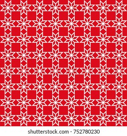 Winter holiday sweater background. Snowflakes in nordic scandinavian style. Christmas seamless pattern