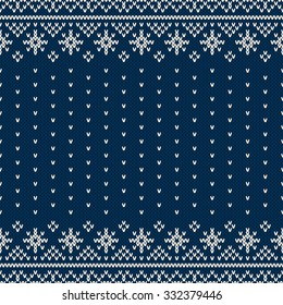 Winter Holiday Sweater Design. Seamless Knitting Pattern 