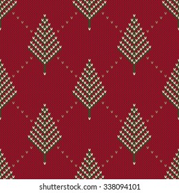 Winter Holiday Sweater Design. Seamless Knitted Pattern