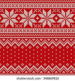 Winter Holiday Sweater Design. Seamless Knitted Pattern