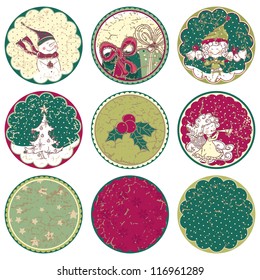 winter holiday tags