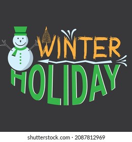 Winter holiday T-Shirt design, Holiday t-shirt, winter T-Shirt vector