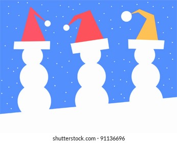 winter holiday vector design with snowman