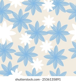 Fondo de vacaciones de invierno hoja y floral en azul. Diseño de tarjeta de invierno. nieve blanca sin costuras que cae sobre el patrón azul celeste. textura repetitiva para la tarjeta de felicitación o el Anuncio. Vector eps10 