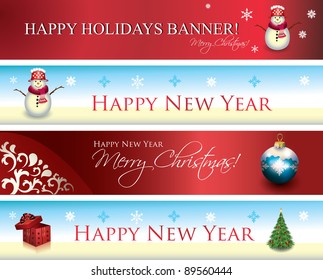 Winter Holidays Banners