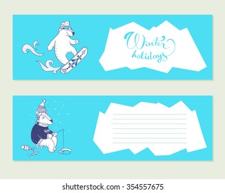 Winter holidays. cards