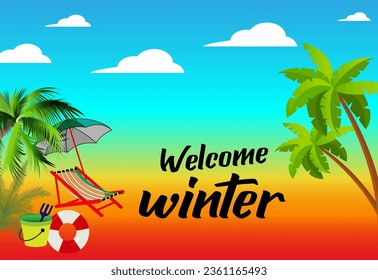 Winter holidays design concept vector illustration. Vector illustration concept for  background,