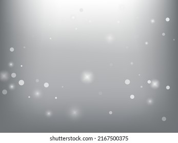 Winter Holidays Falling Snow Vector Background. Christmas, New Year Celebration Snowflakes Pattern. Realistic Flying Snow, Storm Sky Effect. Winter Ad Decoration. Winter Holidays Snow Confetti On Gray