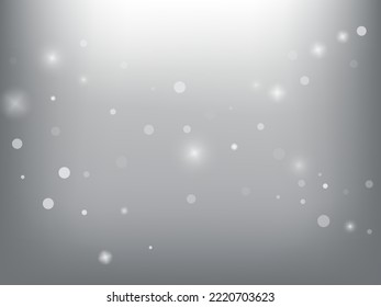 Winter Holidays Falling Snow Vector Background. Christmas, New Year Celebration Snowflakes Pattern. Realistic Flying Snow, Storm Sky Effect. Winter Ad Decoration. Winter Holidays Snow Confetti On Gray