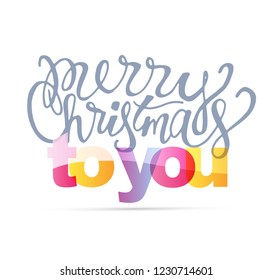 Winter holidays - hand drawn doodle lettering poster template