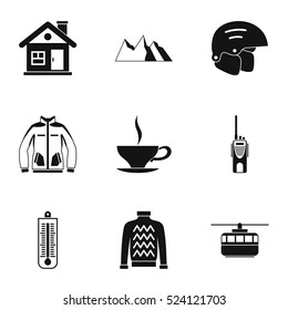 Winter holidays icons set. Simple illustration of 9 winter holidays vector icons for web