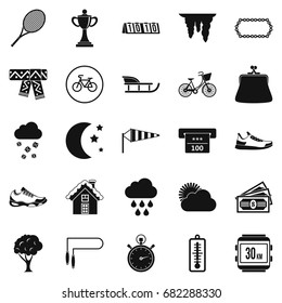 Winter holidays icons set. Simple set of 25 winter holidays vector icons for web isolated on white background