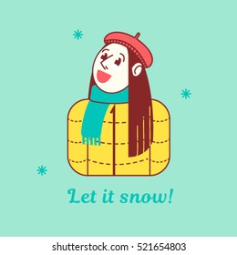 Winter holidays illustration
