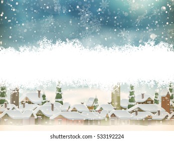 Winter holidays landscape. EPS 10 vector file included