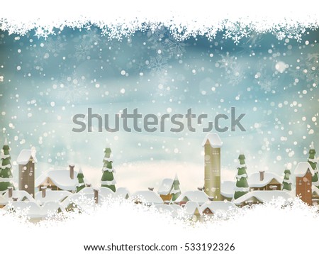 Winter holidays landscape. EPS 10 vector file included