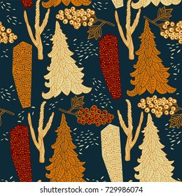 Winter holidays seamless background. Vector illustration.