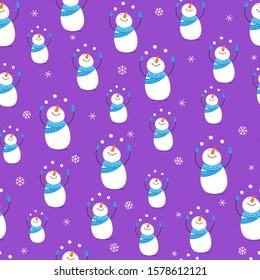 Winter holidays seamless background. Wrapping paper vector design 