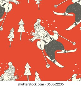 Winter holidays. seamless pattern