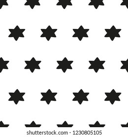 Winter holidays seamless pattern with hand drawn stars. Can be used for wrapping paper, web background, wallpaper. Vector illustration