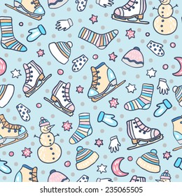 Winter holidays seamless vector pattern