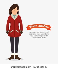 winter holidays season icon