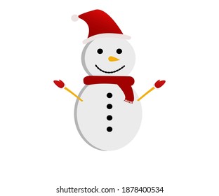 winter holidays snowman icon vector