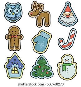 Winter holidays  vector icons collection