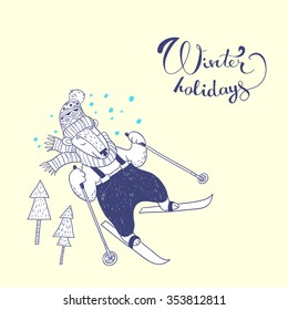 Winter holidays. vector illustration