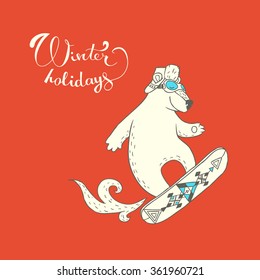 Winter holidays. vector illustration