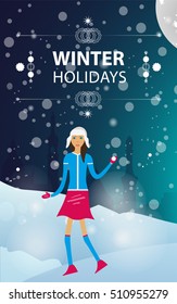 Winter Holidays. Vector Illustration.
