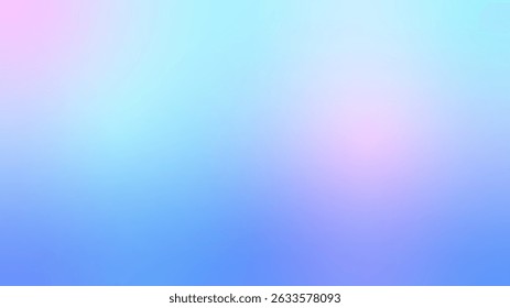 Winter holographic gradient. Pastel Christmas background, modern winter blue gradient vector design