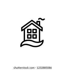 winter home black vector