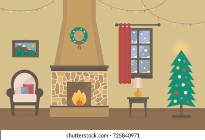 Cozy Room Christmas Stock Vectors, Images & Vector Art | Shutterstock