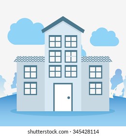 winter homes design, vector illustration eps10 graphic 