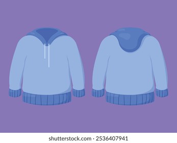 Vector de icono de sudadera con capucha de invierno. Sudadera con capucha fría de invierno Ilustración vectorial