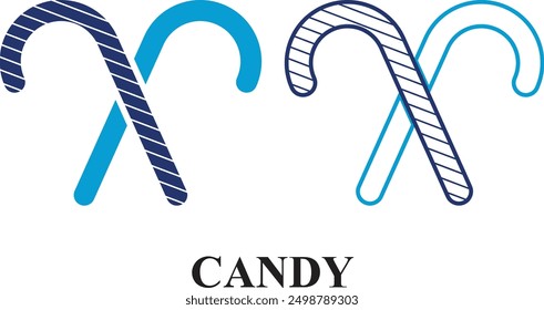 Winter Hot Tea, chocolate with Candy icon set isolated on white background. Editable colorful Icons of Cool Weather in fill and line style.