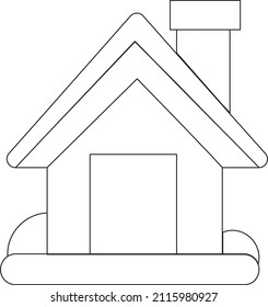 Illustration des isolierten Winterhauses, die leicht heruntergeladen werden kann